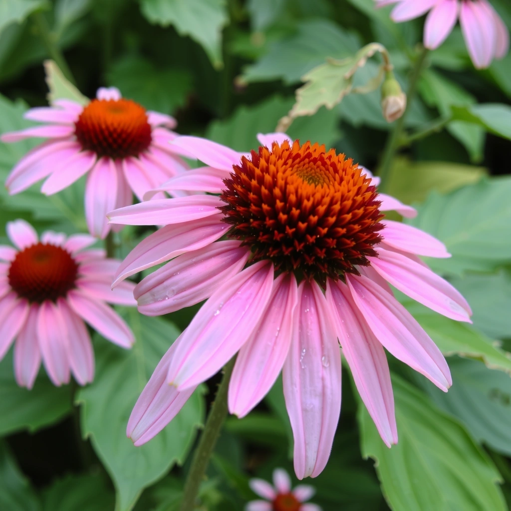 Imagen de equinácea, una planta medicinal conocida por sus propiedades inmunoestimulantes